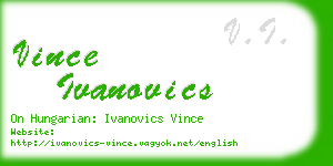 vince ivanovics business card